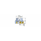 TFM90SN-R-13 90° Face mills with 8 cutting edges of double-sided square inserts SN 13 for general milling - Big-tools Industrial Supply Tools for Metal Cutting
