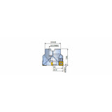 TFM90SNS-R-12 90° Face mills with adjustable pockets and precision ground wiper SN 12 inserts for finishing of steels and cast irons - Big-tools Industrial Supply Tools for Metal Cutting
