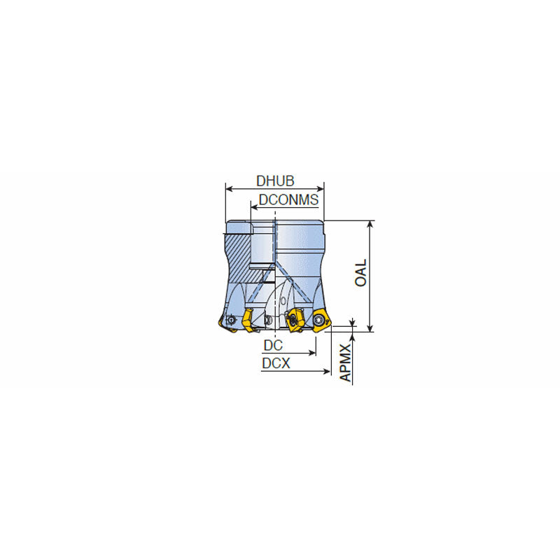 TFMSB-R-09 High feed face mills with positive SBMT 09 inserts of four cutting edges in max. ap 1.2 mm - Big-tools Industrial Supply Tools for Metal Cutting