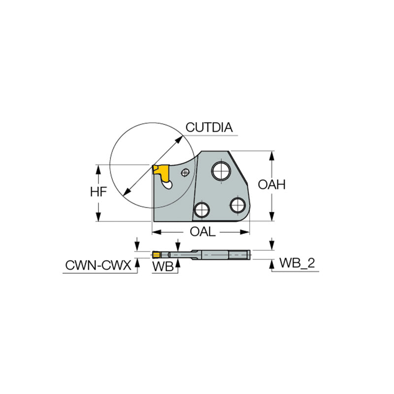 TGAD : Parting and Grooving Adapters Carrying TANG-GRIP Tangentially Clamped Inserts - Big-tools Industrial Supply Tools for Metal Cutting