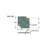 TGAQ : Parting and Grooving Square Adapters Carrying TANG-GRIP Tangentially Clamped Inserts - Big-tools Industrial Supply Tools for Metal Cutting