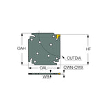 TGAQ : Parting and Grooving Square Adapters Carrying TANG-GRIP Tangentially Clamped Inserts - Big-tools Industrial Supply Tools for Metal Cutting