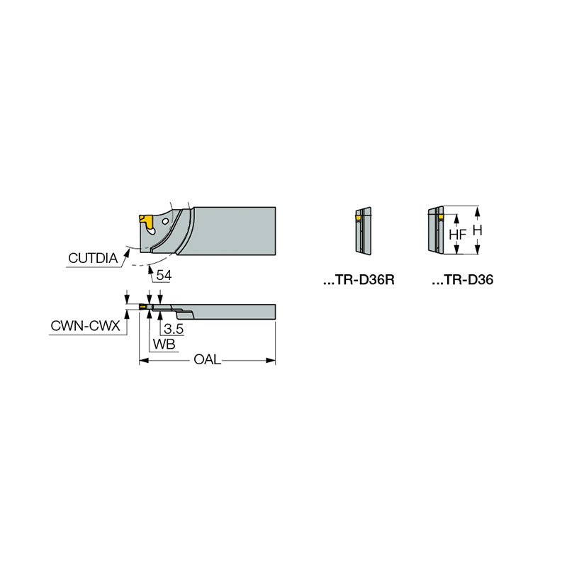 TGFHL-TR : Reinforced Blades for TRAUB and Index Machines Carrying TANG-GRIP Tangentially Clamped Inserts - Big-tools Industrial Supply Tools for Metal Cutting
