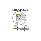 TGFH/R/L : Blades with a Tangentially Oriented Pocket Carrying TANG-GRIP Single-Ended Inserts for Parting and Grooving - Big-tools Industrial Supply Tools for Metal Cutting
