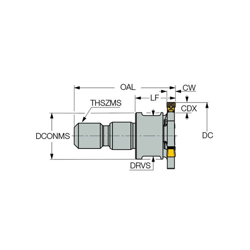 TGSF-M-JHP : Grooving and Slitting Small Diameter Cutters with FLEXFIT Threaded Adaptation - Big-tools Industrial Supply Tools for Metal Cutting
