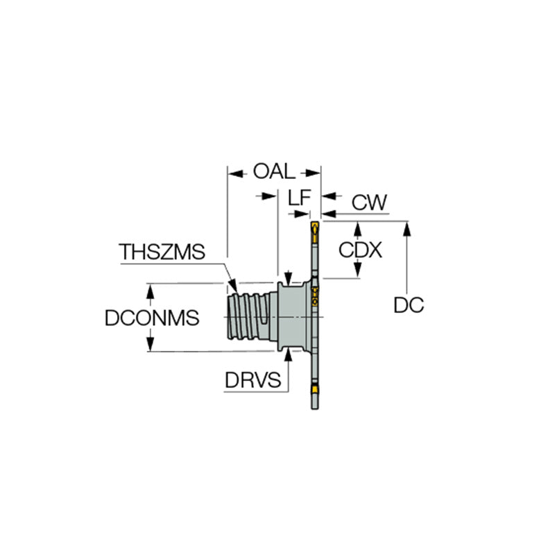 TGSF-MM-JHP : Grooving and Slitting Small Diameter Cutters with MULTI-MASTER Threaded Adaptor - Big-tools Industrial Supply Tools for Metal Cutting