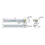 TGTR/L-2T..SH-L120 : Integral Shank Short-Head TANG-GRIP Toolholders for Parting and Grooving - Big-tools Industrial Supply Tools for Metal Cutting
