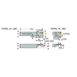TGTR/L-D : Integral Shank TANG-GRIP Toolholders with Reinforced Blades for Parting and Grooving Mainly Sub-Spindle Machines - Big-tools Industrial Supply Tools for Metal Cutting