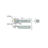 TGTR/L-IQ : Integral Shank TANG-GRIP Toolholders for Parting and Grooving - Big-tools Industrial Supply Tools for Metal Cutting
