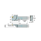 TGTR/L-JHP-MC : Parting and Grooving Toolholders with Bottom Inlets for High-Pressure Coolant Carrying TANG-GRIP Inserts - Big-tools Industrial Supply Tools for Metal Cutting
