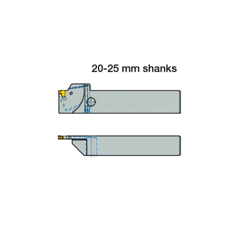 TGTR/L-JHP : Parting and Grooving Tools with Channels for High-Pressure Coolant Carrying TANG-GRIP Inserts - Big-tools Industrial Supply Tools for Metal Cutting