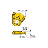 TGV R/L : Double Sided Tangential Insert with Lead Angle Cutting Edge to Minimize Burr Size, Intended for Parting Small Parts - Big-tools Industrial Supply Tools for Metal Cutting