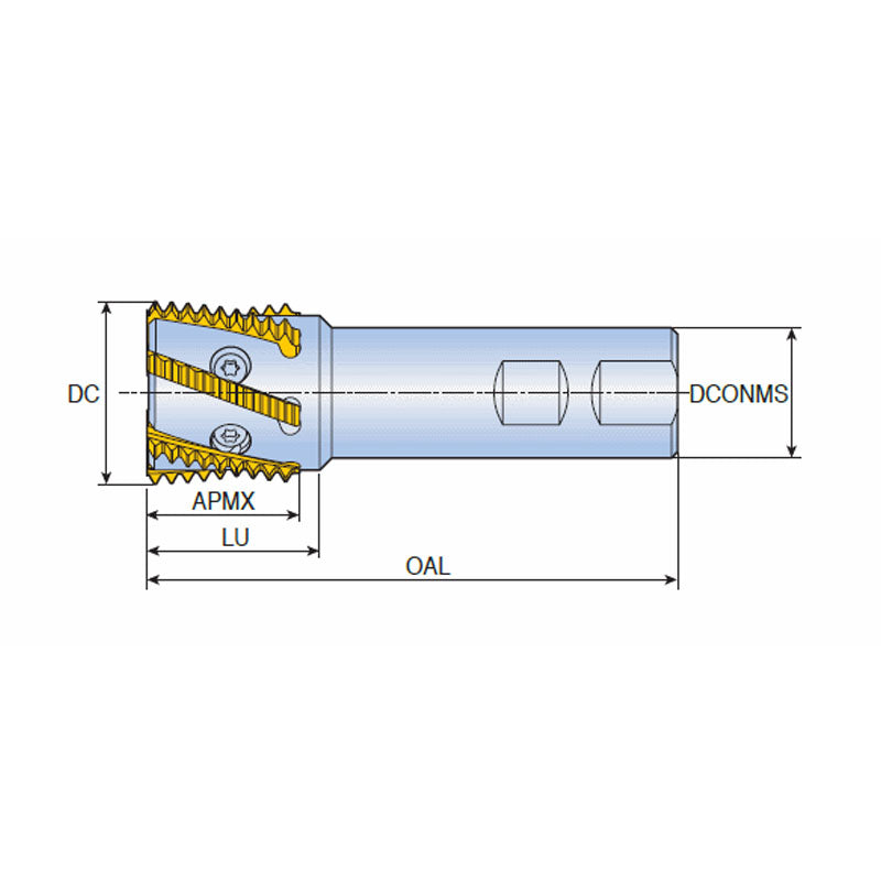 TMTSRH (endmills) End mills with coolant holes for helical threading inserts - Big-tools Industrial Supply Tools for Metal Cutting