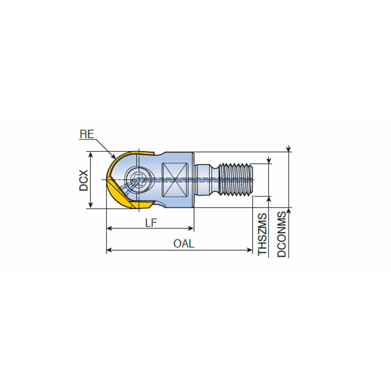 TNF...-M...  Modular end mill holders with T-FLEXTEC adaptation and NFB or NFR inserts for finishing operations - Big-tools Industrial Supply Tools for Metal Cutting