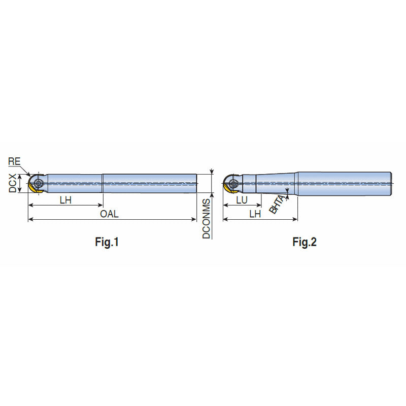 TNF End mill holders with cylindrical steel shank & NFB or NFR inserts for finishing operations - Big-tools Industrial Supply Tools for Metal Cutting