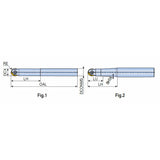 TNF End mill holders with cylindrical steel shank & NFB or NFR inserts for finishing operations - Big-tools Industrial Supply Tools for Metal Cutting