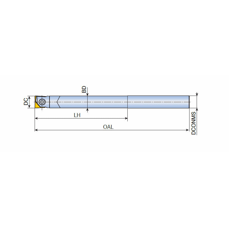 TNFR...-CT-L... End mill holders for finishing with corner radius inserts of NFR and carbide shank of better rigidity - Big-tools Industrial Supply Tools for Metal Cutting