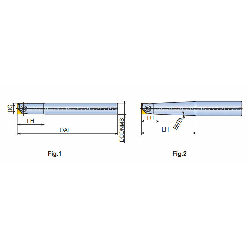 TNFR End mill holders for finishing with corner radius inserts of NFR and cylindrical steel shank - Big-tools Industrial Supply Tools for Metal Cutting