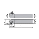 TN** Holder (External) C-Clamping CTUNR/L Kr: 93° 2525M16 - Makotools Industrial Supply Tools for Metal Cutting