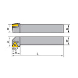 TN** Holder (External) P-Clamping PTGNR/L Kr: 90° 1010E 1212F 1616H 2525M 2020K 2525M 3232P 4040S - Makotools Industrial Supply Tools for Metal Cutting