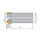 TN** Holder (External) P-Clamping PTTNR/L Kr: 60° 1616H16 2020K16 2525M22 - Makotools Industrial Supply Tools for Metal Cutting