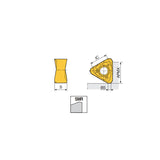 TNMX 18-SMR2 Triangular double-sided chip splitter inserts with 6 cutting edges of TNMX 18 & two chip splitters for low cutting force & general machining & higher productivity