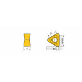 TNMX 22 PNTN  Triangular double-sided inserts with strong 6 cutting edges for 90° shouldering of heavy & general machining