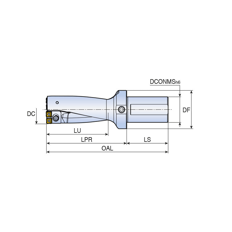 TOP-2XD-CA (DIA 51-80) Large diameter drills with cartridges, square inserts and setting plates for diameter adjustment in drilling depth of 2xD - Big-tools Industrial Supply Tools for Metal Cutting