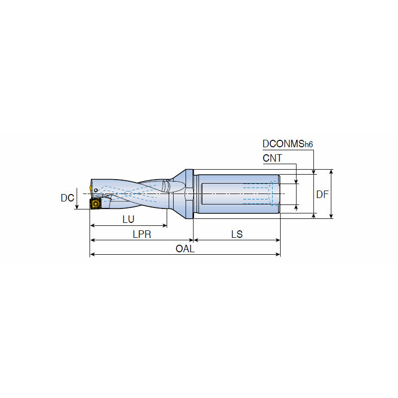 TOP-2XD (DIA 12-50) Indexable drills with unique square inserts & coolant holes, drilling depth 2xD - Big-tools Industrial Supply Tools for Metal Cutting