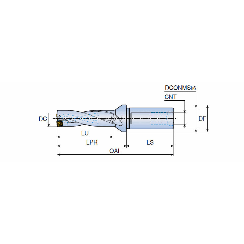 TOP-3XD (DIA 12-50) Indexable drills with unique square inserts & coolant holes, drilling depth 3xD - Big-tools Industrial Supply Tools for Metal Cutting