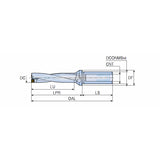 TOP-4XD (DIA 12-50) Indexable drills with unique square inserts & coolant holes, drilling depth 4xD