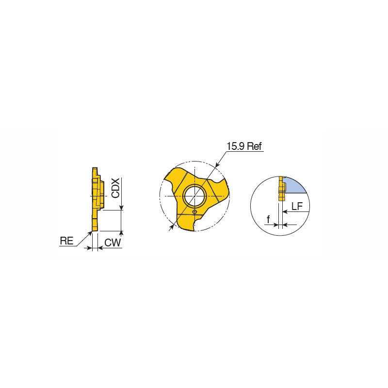 TS16 Precision ground 3-edge groove milling inserts - Big-tools Industrial Supply Tools for Metal Cutting