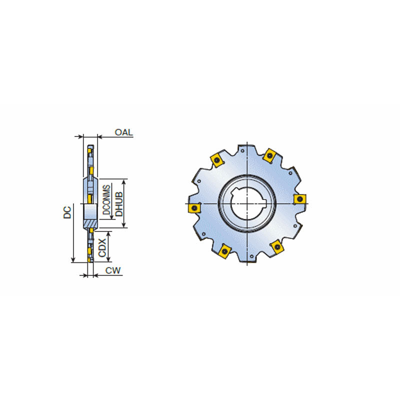 TSM-FD-Z.  Fixed pocket disc type slotting cutters with ZNHT inserts - Big-tools Industrial Supply Tools for Metal Cutting