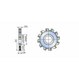 TSM-FD-ZN08/11  Fixed pocket disc type slotting cutters with ZNHU inserts - Big-tools Industrial Supply Tools for Metal Cutting