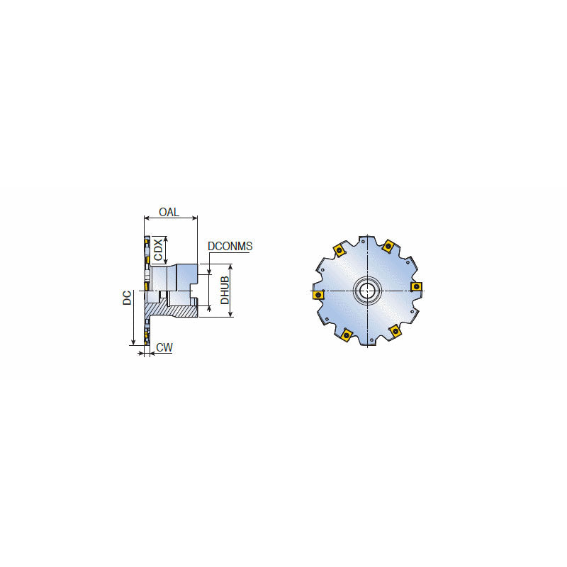 TSM-FF-Z.  Fixed pocket flange type slotting cutters with ZNHT inserts - Big-tools Industrial Supply Tools for Metal Cutting