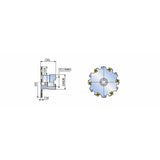 TSM-FF-Z.  Fixed pocket flange type slotting cutters with ZNHT inserts - Big-tools Industrial Supply Tools for Metal Cutting