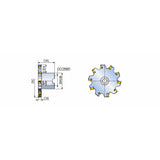TSM-FF-ZN08/11 Fixed pocket flange type slotting cutters with ZNHU inserts - Big-tools Industrial Supply Tools for Metal Cutting