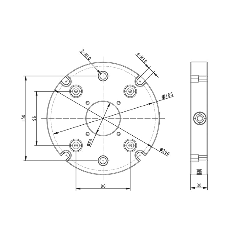 Through Hole Zero Quick Change Plate BZ220-MT-96-200 - Big-tools Industrial Supply Tools for Metal Cutting