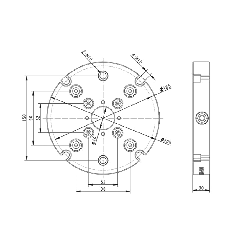 Through Hole Zero Quick Change Plate BZ220-MT-9652-200 - Big-tools Industrial Supply Tools for Metal Cutting
