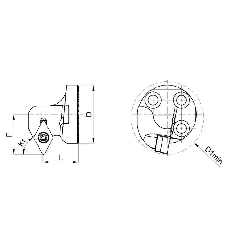 Turning head SR-DC-S Series SR-SDXCR/L