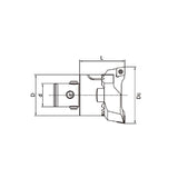 Twin Cutter Rough Boring Head   CK1-R2026-33~(CK7-175203-SC12-117) - Makotools Industrial Supply Tools for Metal Cutting