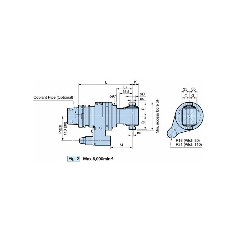 Twin Head 180° Diagonal  Angle Head AG90 Series