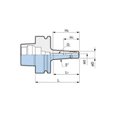 Ultra-slim design with ø10mm nut outer diameter Mega Micro Chuck  HSK-F63