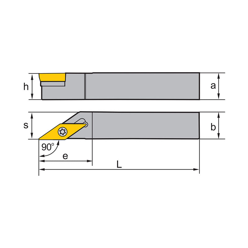 VB** Holder (External) S- Clamping SVABR/L Kr: 90° 1010F11 1616H16 2020K16 2525M16 - Makotools Industrial Supply Tools for Metal Cutting