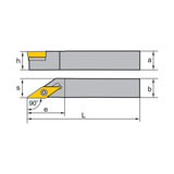 VB** Holder (External) S- Clamping SVABR/L Kr: 90° 1010F11 1616H16 2020K16 2525M16 - Makotools Industrial Supply Tools for Metal Cutting