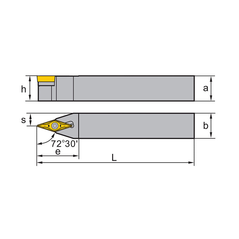 VB** Holder (External) S- Clamping SVVBN Kr: 72°30' 1616H11/16 2020K11/16 2525M16 - Makotools Industrial Supply Tools for Metal Cutting