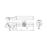 VB** Steel Boring Bar S- Clamping SVXBR/L Kr: 93° S16P S20R S25S S32T S40M/U - Makotools Industrial Supply Tools for Metal Cutting