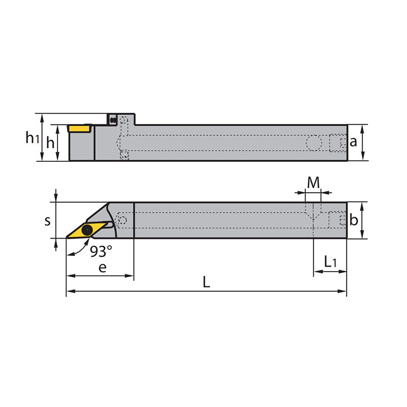 VC** Holder S-Clamping SVJCR/L-SC Kr: 93° 0808H11-S 1212H11-SC 1616K11-SC - Makotools Industrial Supply Tools for Metal Cutting