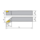 VC** Holder (External) S- Clamping SVJCR/L Kr: 93° 1010E11 1212F11 1616H11/16 2020K11/16 2525M11/16 3225P16 - Makotools Industrial Supply Tools for Metal Cutting