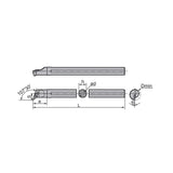 VC** Steel Boring Bar S- Clamping SVQCR/L Kr: 107°30' S16Q S20R - Makotools Industrial Supply Tools for Metal Cutting